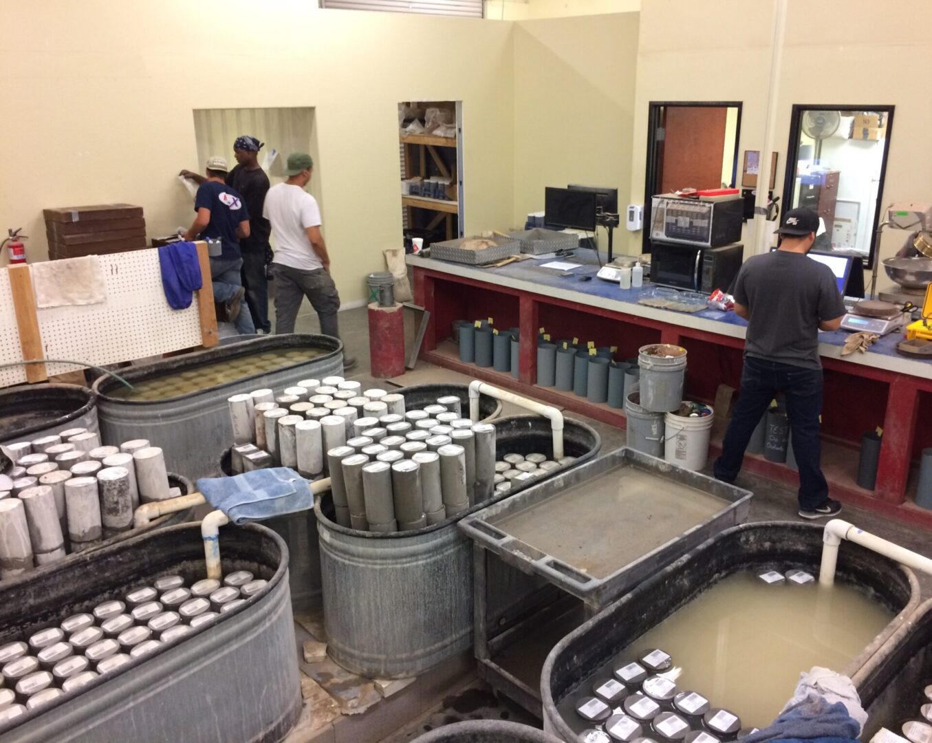 Materials testing work in a ProTeX laboratory